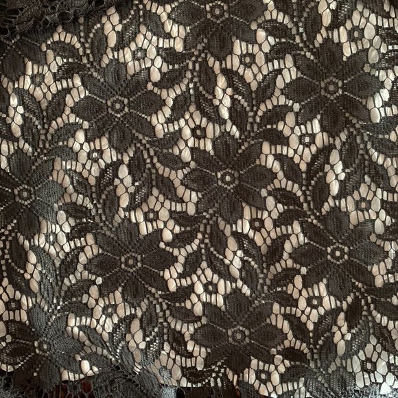 Vintage Cedars Floral Black Lace Medium Women's Tunic Top Blouse 100% Polyester - Picture 5 of 12